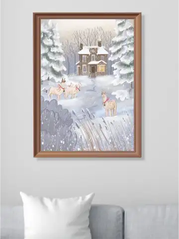 Новогодний постер вечерняя прогулка
